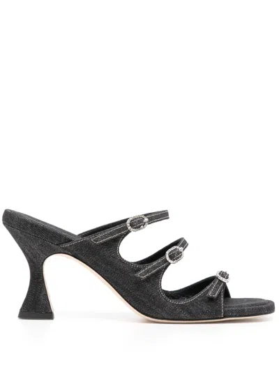 Carel Paris Kitty 70mm Suede Mules In Black