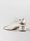 Carel Paris Ariana 45 Kina Mary-jane Pumps In Laminated Leather In White