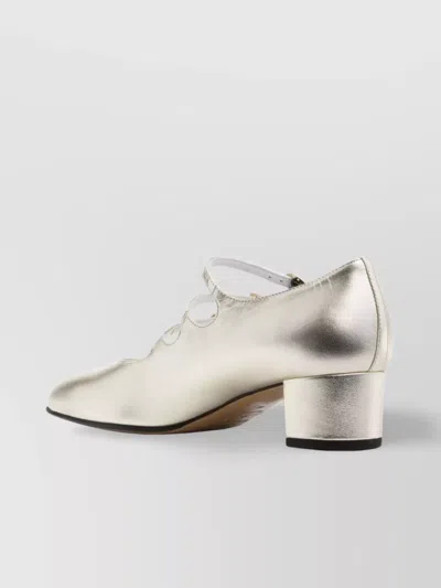 CAREL PARIS LAMINATED LEATHER MARY JANE PUMPS