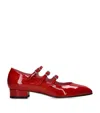 Carel Paris Triple Strap Square Toe Pumps In Red