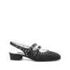 Carel Paris Shiny Leather Slingback With Studs