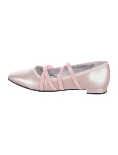 Pre-owned Carel Paris Leather Ballet Flats In Pink