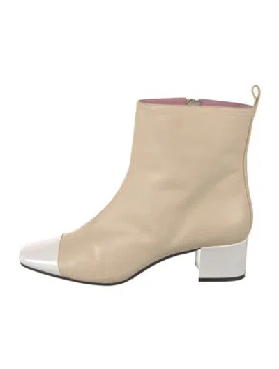 Pre-owned Carel Paris Leather Boots In Neutral