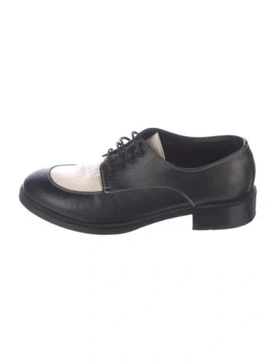 Pre-owned Carel Paris Leather Colorblock Pattern Oxfords In Blue