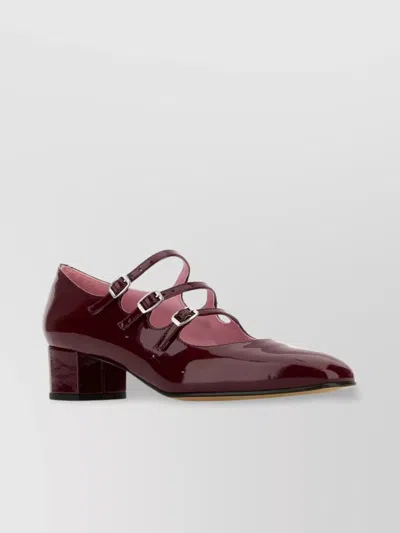 Carel Paris Maroon Kina Leather Pumps