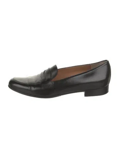 Pre-owned Carel Paris Leather Loafers In Black
