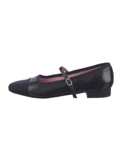 Pre-owned Carel Paris Leather Mary Jane Flats In Blue