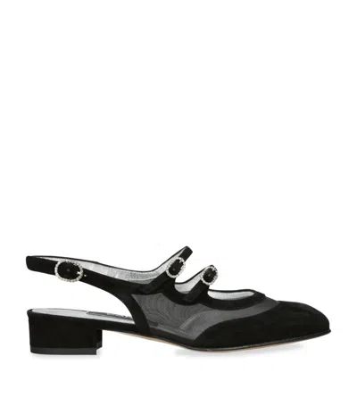 CAREL PARIS LEATHER PECHE NIGHT SLINGBACK FLATS 20