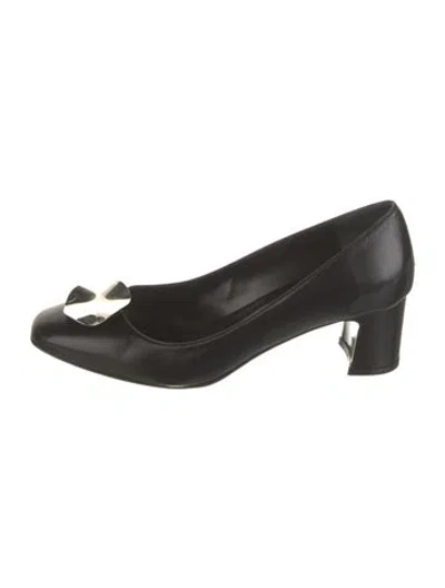 Pre-owned Carel Paris Leather Pumps W/ Tags In Black