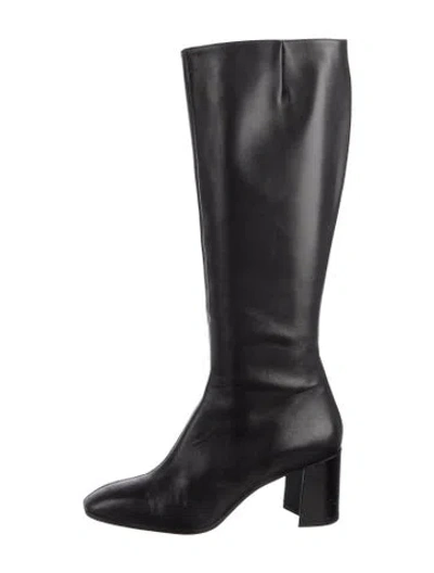 Pre-owned Carel Paris Leather Riding Boots In Black