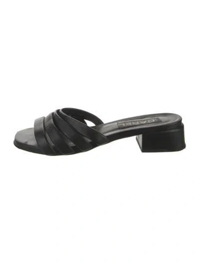Pre-owned Carel Paris Leather Sandals In Black