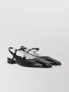 Carel Paris Leather Block Heel Ballerinas With Sling Back