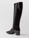 Carel Paris Leather Tall Boots Block Heel