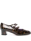Carel Paris Leopard Patent Leather Mary Jane Pumps In Animal Print