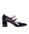 Carel Paris Elegant High-heeled Mary Jane With Adjustable Straps In Black