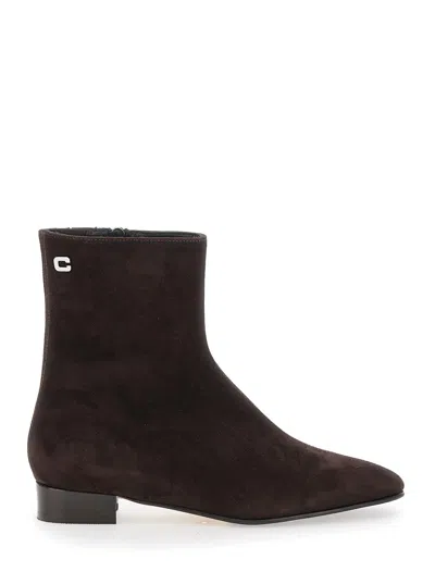 CAREL PARIS CAREL PARIS LOGO-EMBROIDERED SUEDE BOOT