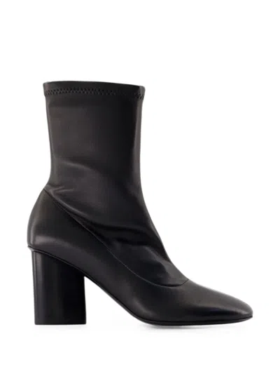 Carel Paris Lucia Leather Ankle Boots In Black