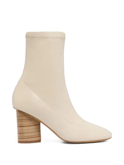 Carel Paris Lucia Stretch-leather Ankle Boots In Neutral