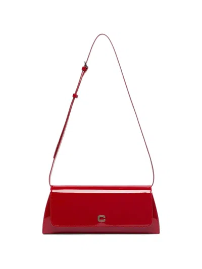 Carel Paris Madeleine Patent Leather Shoulder Bag In Red