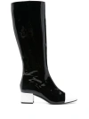 Carel Paris Side Zipper Boots In Black