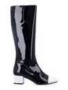 Carel Paris High Block Heel Two-tone Knee Boots