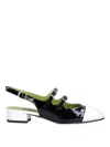 Carel Paris Patent Leather Mary Jane Pumps With Double Buckle In Black