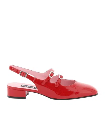 Carel Paris Slingback In Red Patent Leather