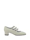Carel Paris Kinette Leather Mary Jane Pumps In Kangourou Ivoire