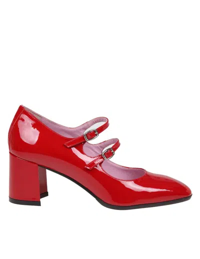 Carel Paris Mary Jane Shoe In Calfskin In Red