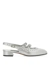 Carel Paris Mary Jane Slingback "queen" In Silver