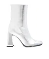 Carel Paris Moon 90mm Leather Ankle Boot In Silver