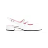 Carel Paris Block Heel Slingback Ballet Flat Shoe In White