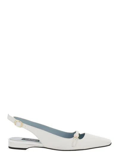 Carel Paris 'ninon' Beige Slingback Ballet Shoes In Leather Woman