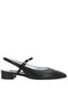 Carel Paris Leather Block Heel Ballerinas With Sling Back