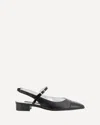 Carel Paris Leather Block Heel Ballerinas With Sling Back