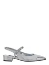 Carel Paris Ankle-strap Flats In Grey