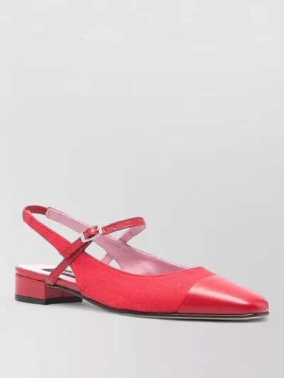 Carel Paris Oceano Slingback Pumps Low Heel Design In Red