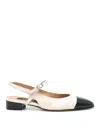 Carel Paris Oceano Two-tone Leather Slingback In Blue