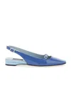 Carel Paris Open-heeled Ballet Shoes In Blue