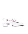 Carel Paris Patent Leather Pêche Slingback Mary Jane In White