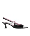 Carel Paris Pointed Toe Slingback Shoes In Black