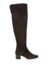 Carel Paris Over-the-knee Brown Calf Suede Boots In Blue