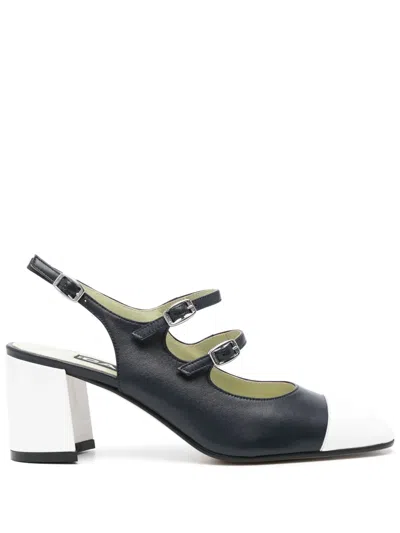 Carel Paris Patent Leather Papaya Slingback Mary Jane In Blue