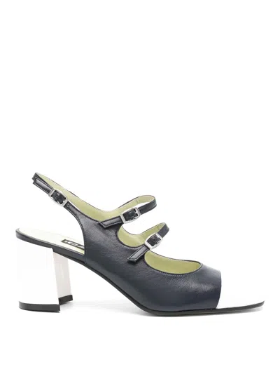 Carel Paris Patent Leather Papaya Slingback Mary Jane In Blue