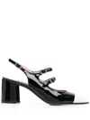 Carel Paris Papaya Patent Leather Slingback Pumps