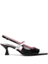 Carel Paris Pointed Toe Slingback Shoes In Black
