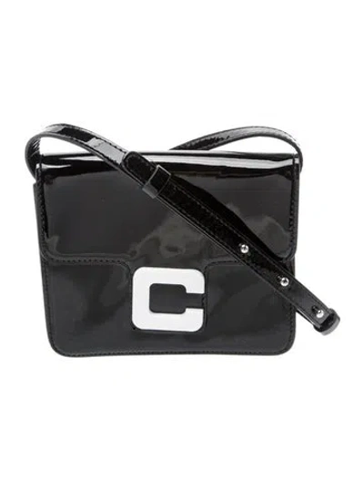 Pre-owned Carel Paris Patent Leather Crossbody Bag In Black