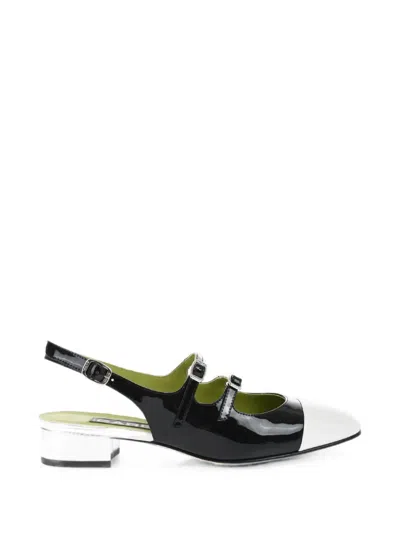 Carel Paris Patent Leather Double-buckle Pumps In Black