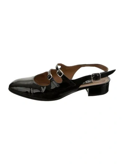 Pre-owned Carel Paris Patent Leather Flats In Black