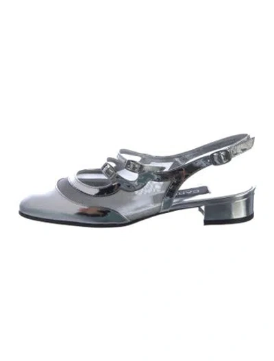 Pre-owned Carel Paris Patent Leather Flats In Silver